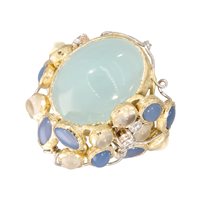 Ringe Soprana Dame in Gelbgold Acquamarina MARE CALMO
